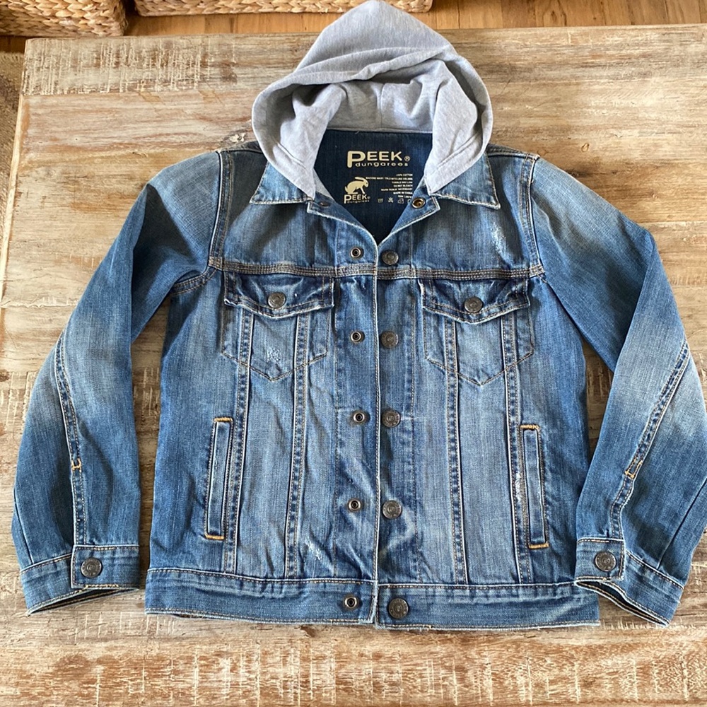 Peek Hooded denim jacket